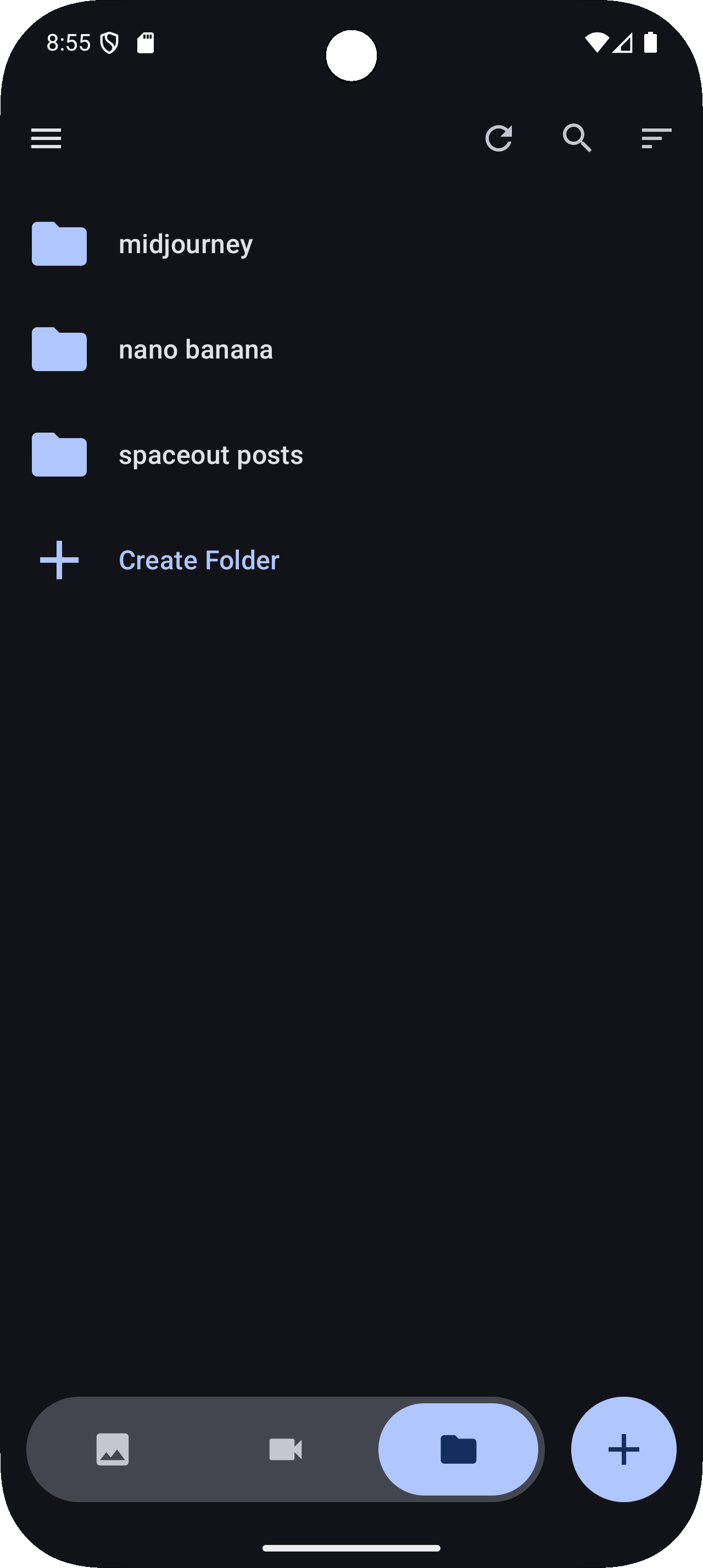 Folder View Light Mode