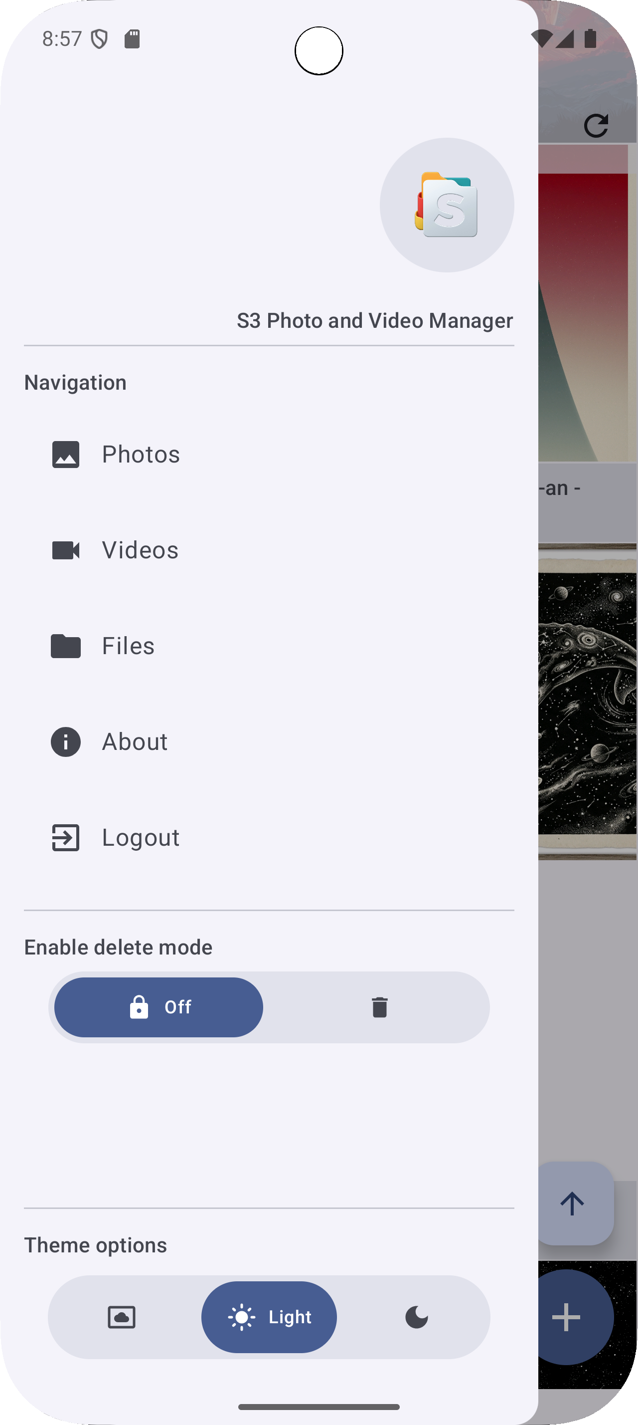 Main Menu Light Mode