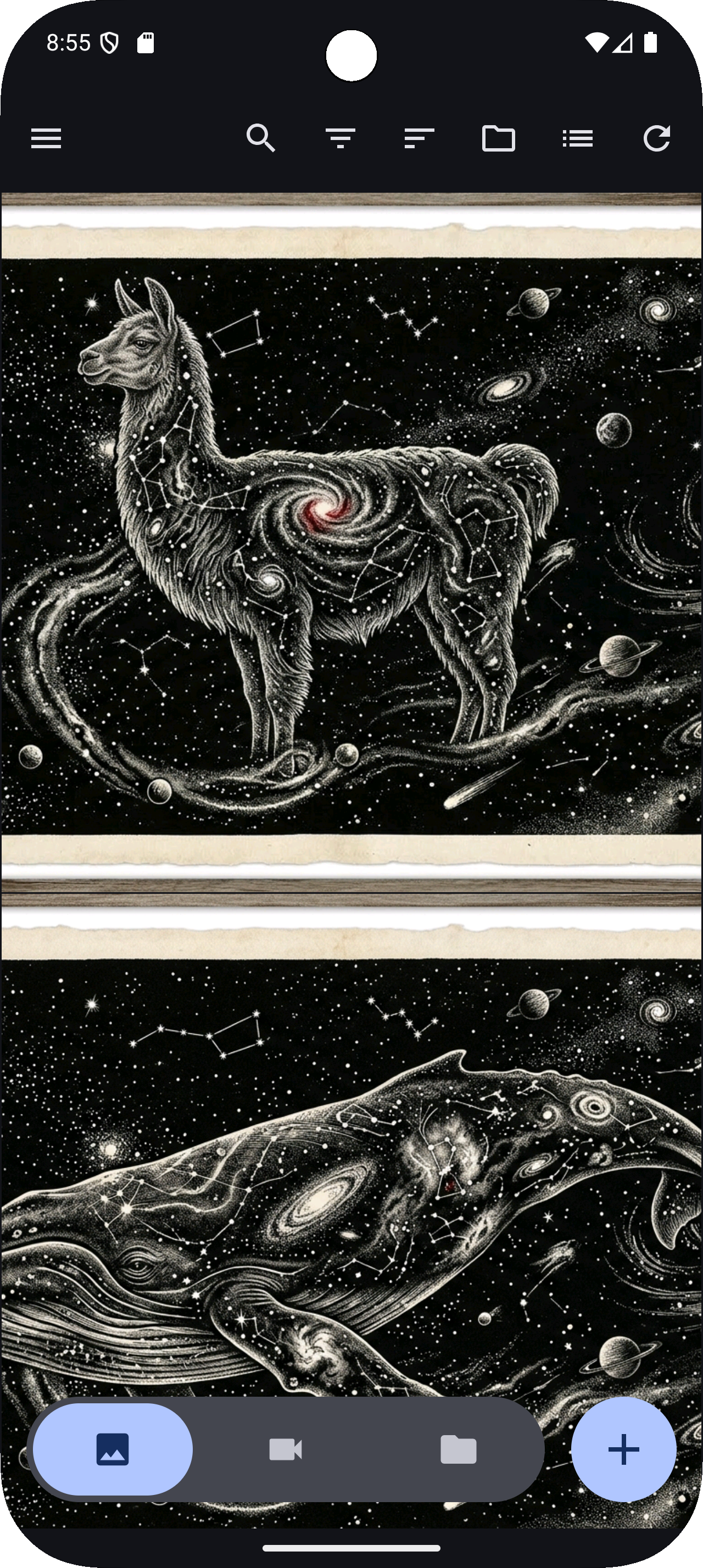 One Column View Dark Mode